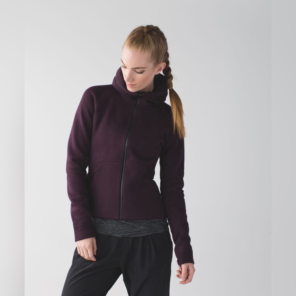 Lululemon &go Destination Hoodie Size: 4 in Black Cherry
